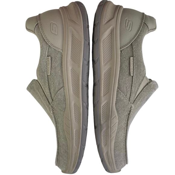 Skechers Mens Relaxed Fit Cohagen Vierra Sneaker Cooled Comfort Slip On Taupe S9 - Picture 8 of 12